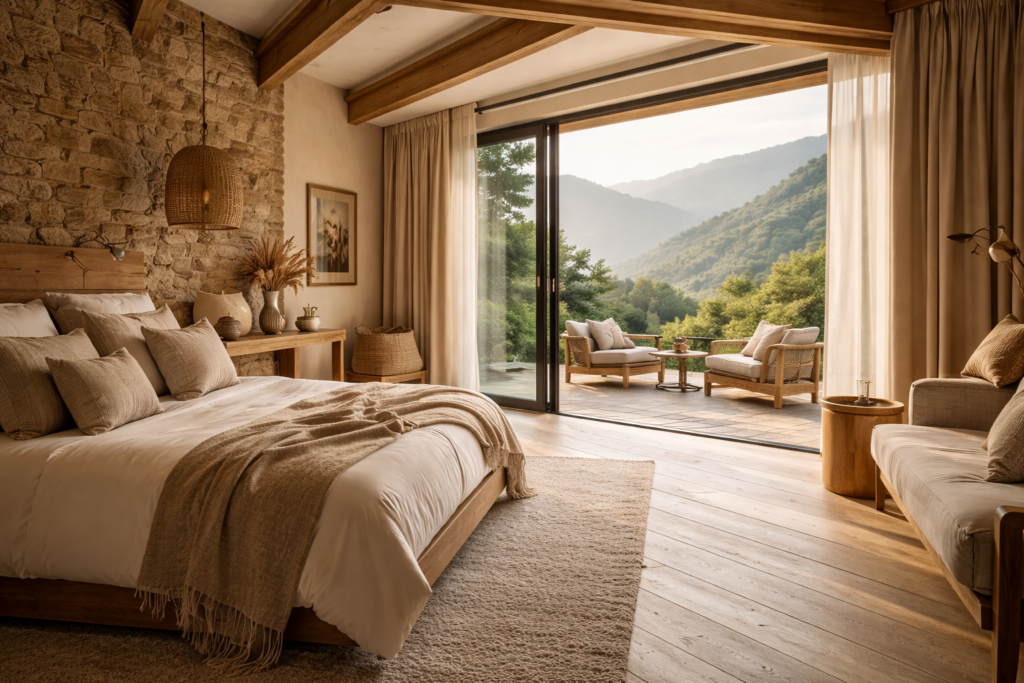 Chambre couple terrasse